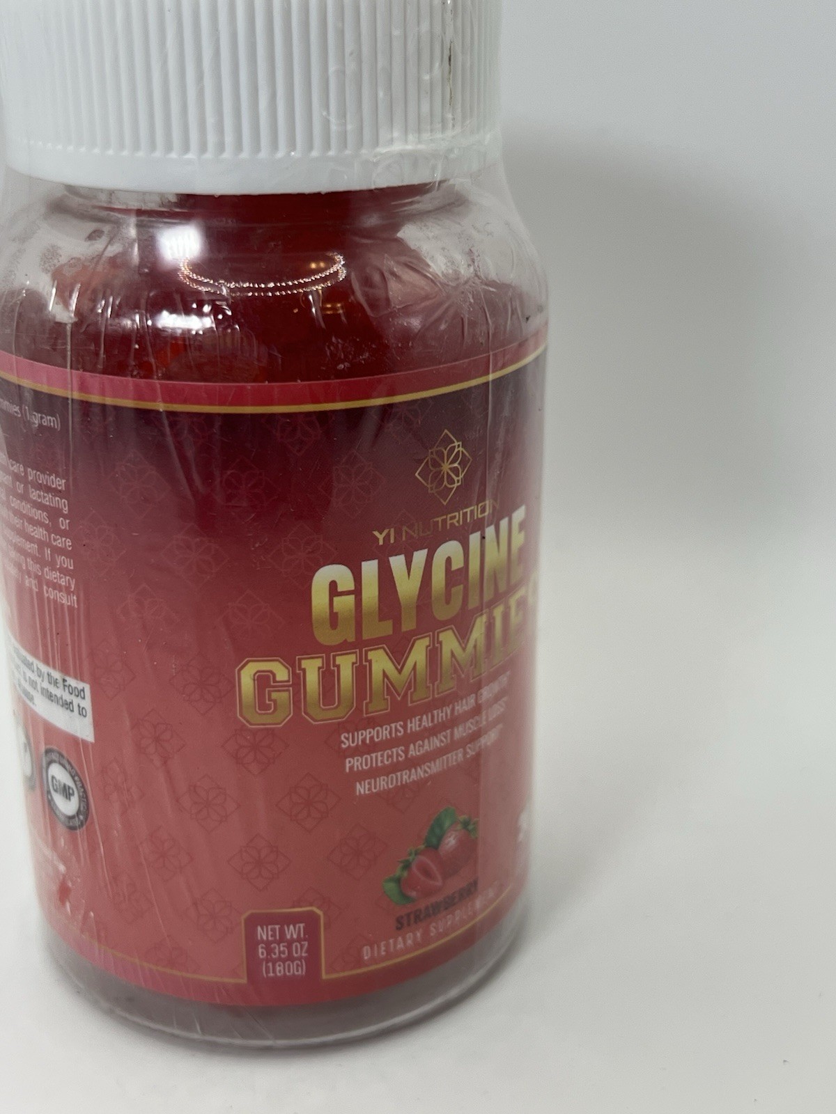 Glycine Gummies Strawberry 30ct Protect Muscle loss Neurotransmitter support B56