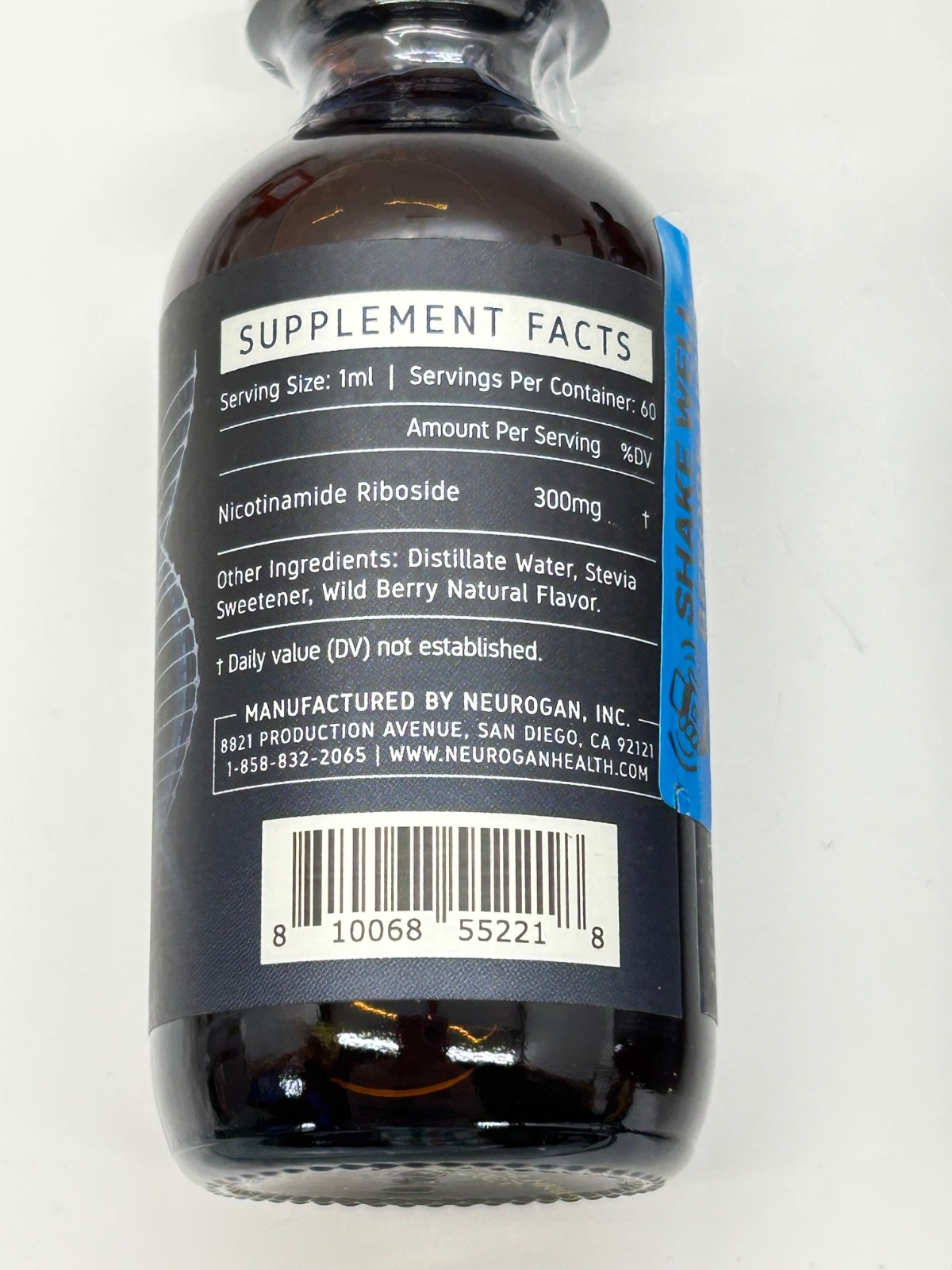 Neurogan Health NR Liposomal Drops 300mg Wild Berry 2 oz 60mL Sealed 2 Pack