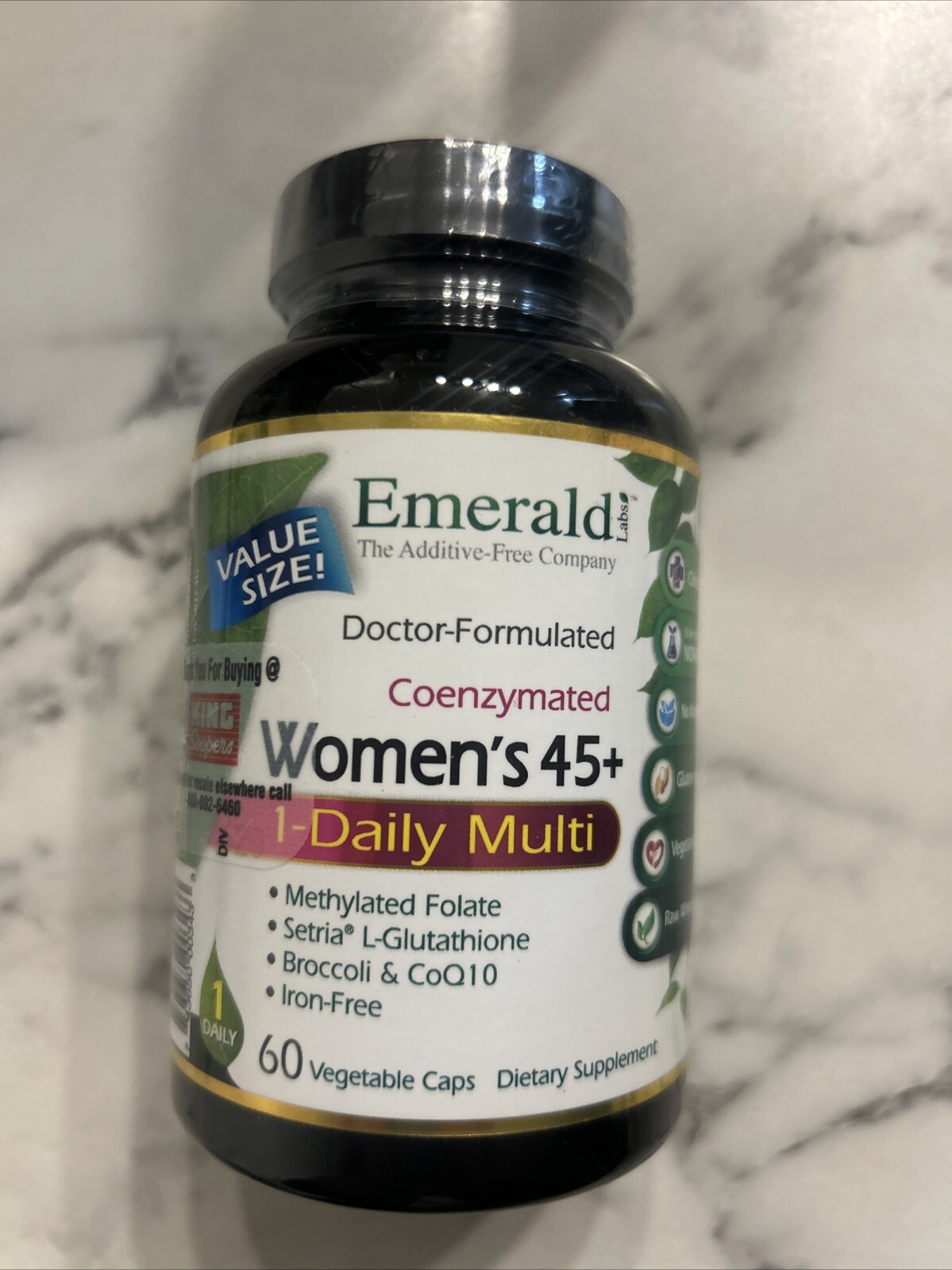 Emerald Labs Women’s 45+ 1-Daily Multi – with Coenzymated Exp/12/26