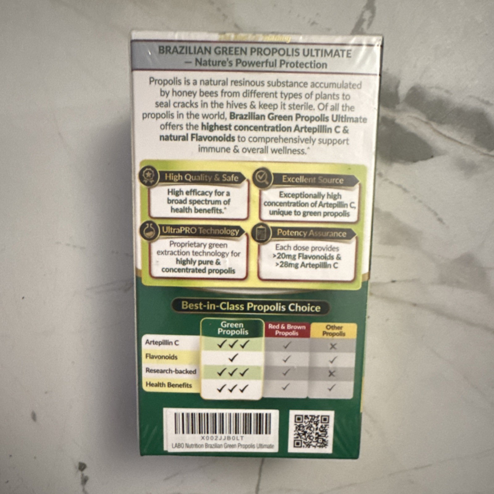 LABO Nutrition Brazilian Green Propolis 60 Capsules EXP 04/2027