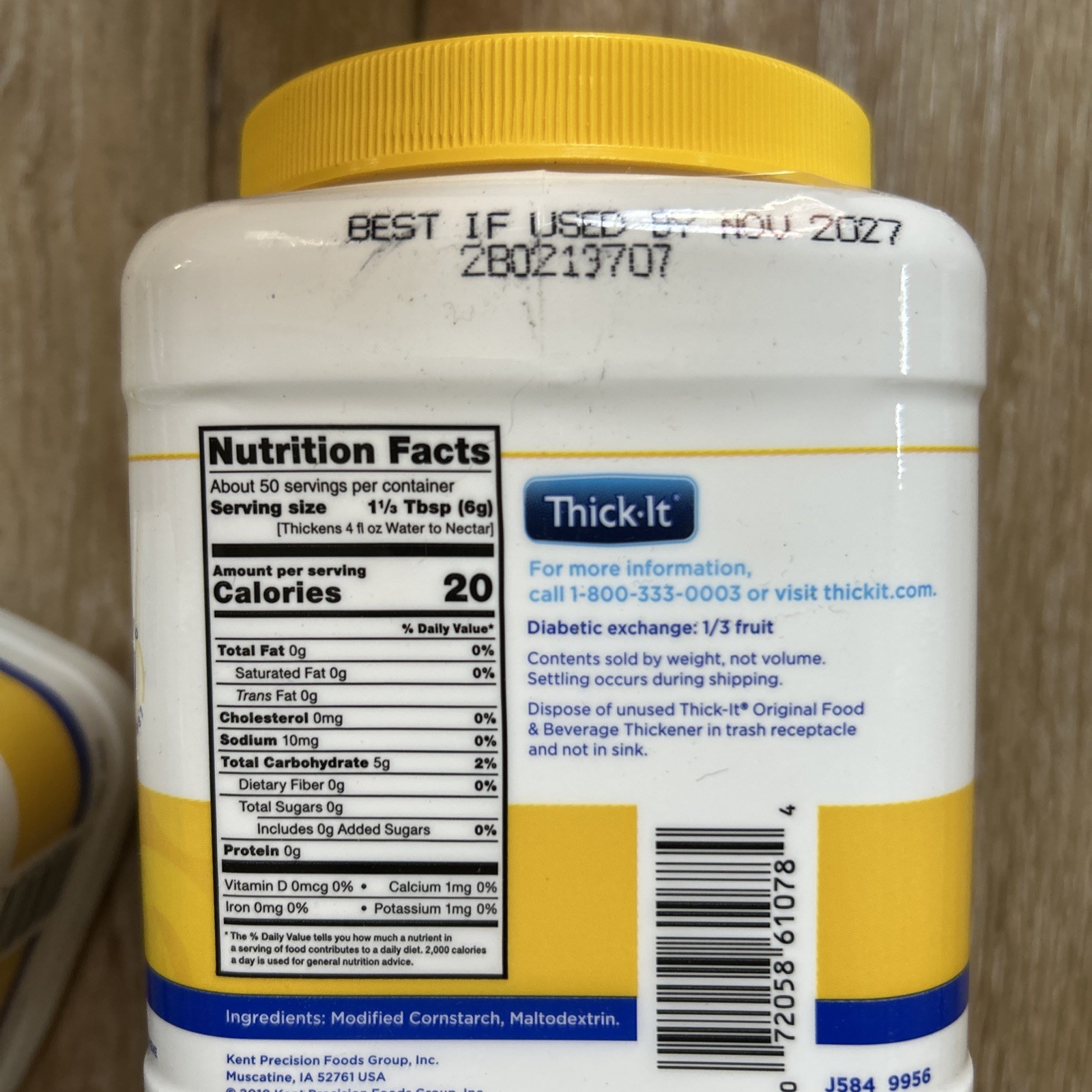 Thick-It Original Food & Drink Thickener (4) Unflavored 10oz Canister Sealed