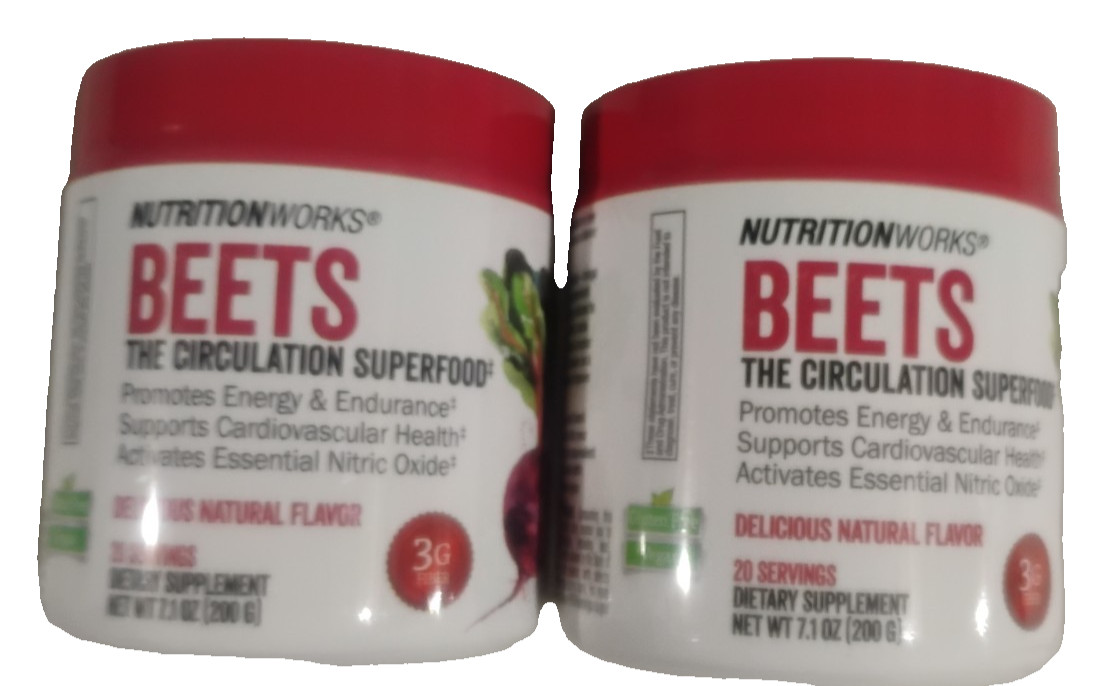 2x NutritionWorks Beets The Circulation Superfood Dietary Supplement Powder New