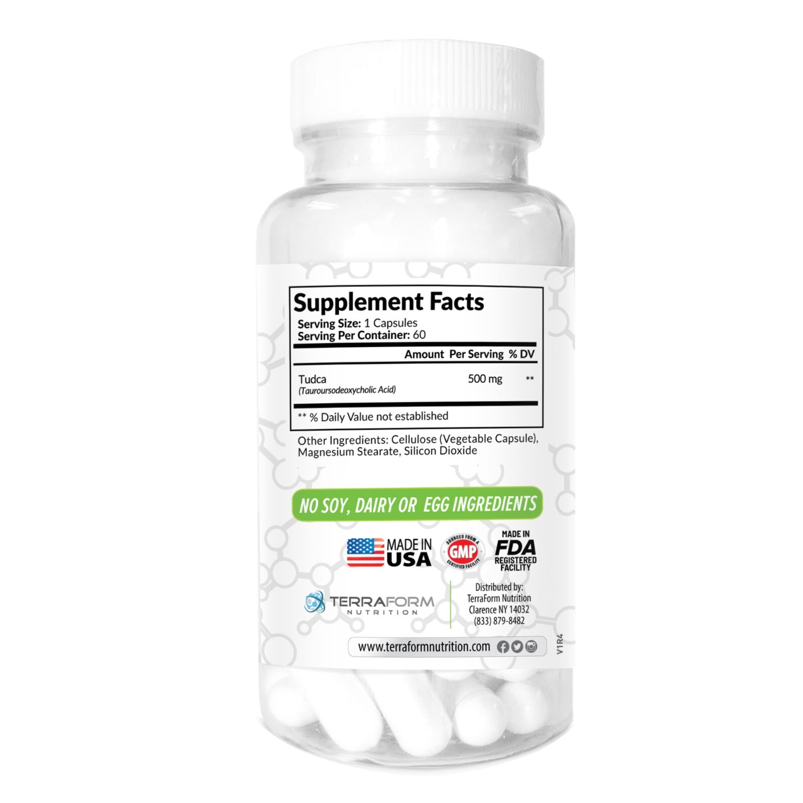 (2 PACK) Pure TUDCA Supplement (Tauroursodeoxycholic Acid) – 500mg Per Serving