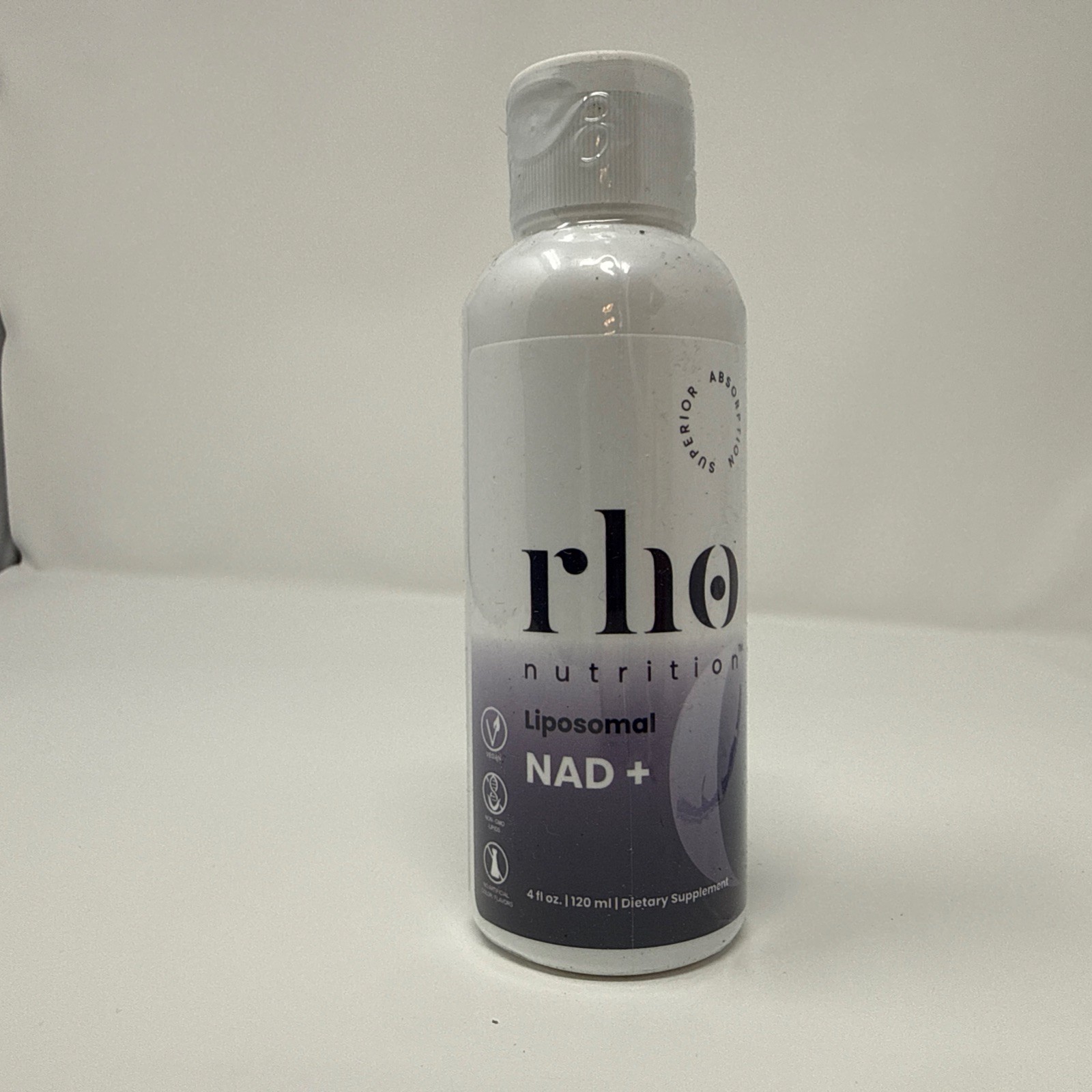 Rho Nutrition Liposomal NAD + 30 Servings 4 oz / 120 mL – New/Sealed EXP 9/2027