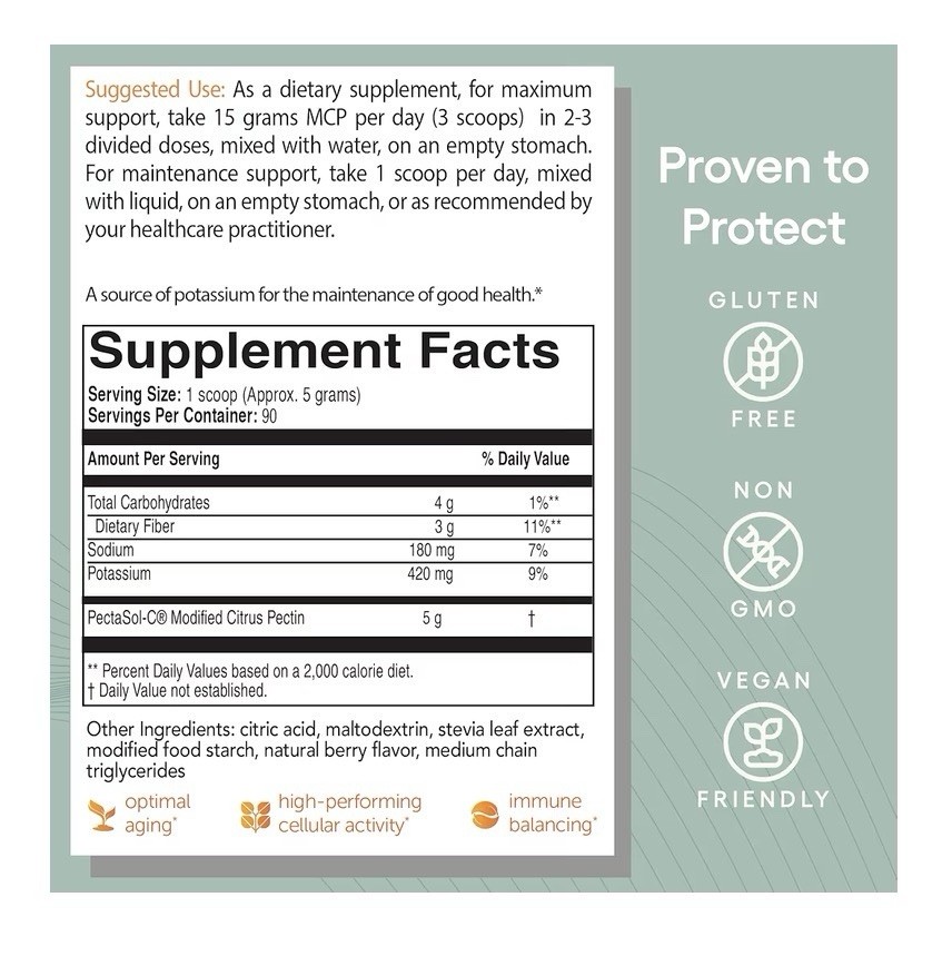 PectaSol Modified Citrus Pectin Berry Powder Total-Body Health Immune 19.5oz