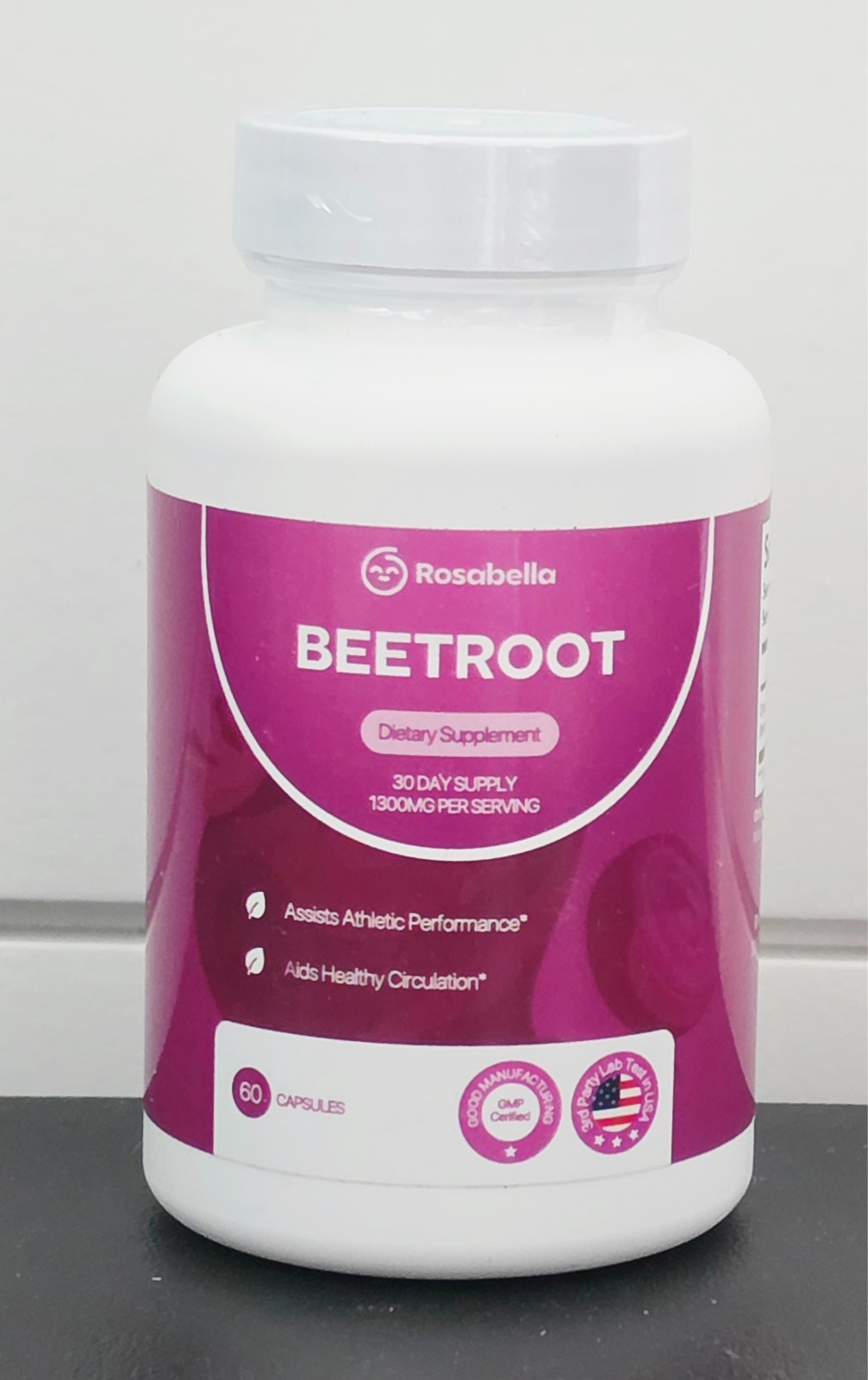 Rosabella Beetroot 1300mg Vegan GMP Certified Aids Circulation & Vitality 6/27