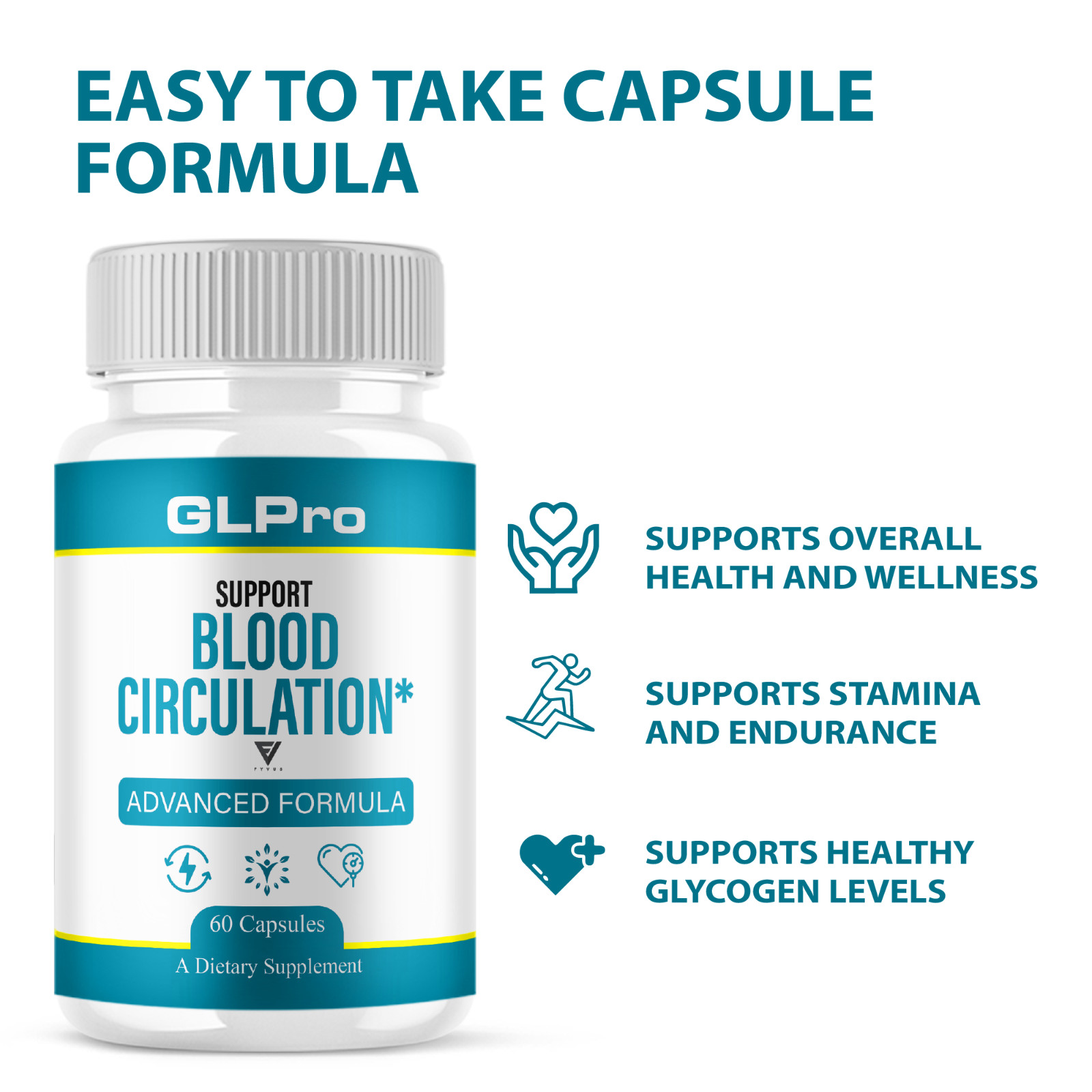 (5 Pack) GLPro Advanced Blood Support Supplement, GLPros Pills (300 Capsules)
