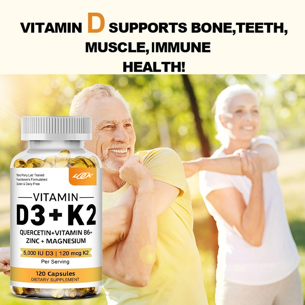 Multivitamin D3+K2 Supplement Strengthen Bone Teeth Muscle&Support Immune