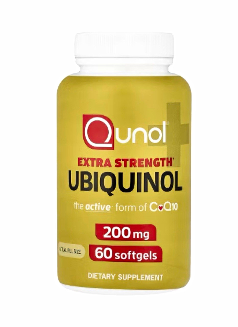 Qunol Extra Strength Ubiquinol CoQ10 200mg 60 Softgels Gluten-Free