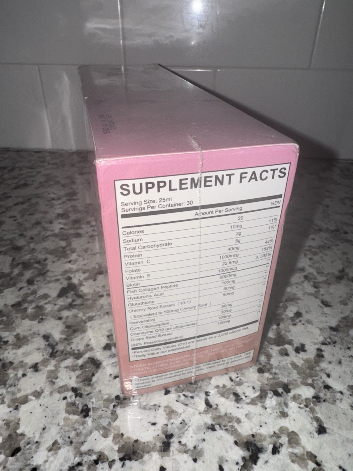 B Beworths Collagen Peptides Liquid Drink Blood Orange 30ct 5/26