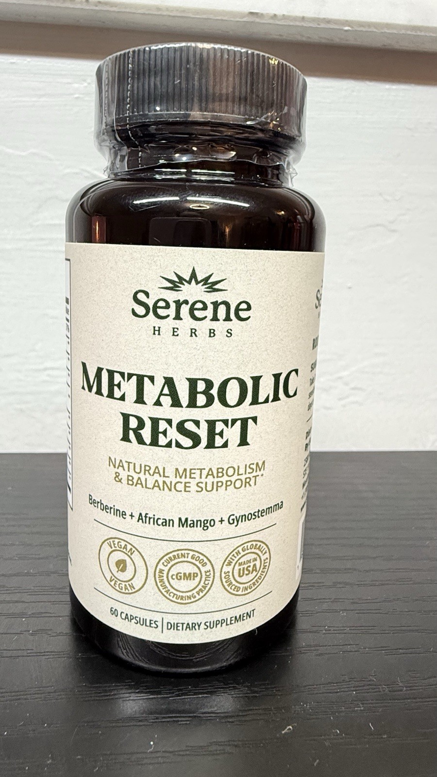 Serene Herbs Berberine African Mango Gynostemma Dietary Supplement 60 Capsules