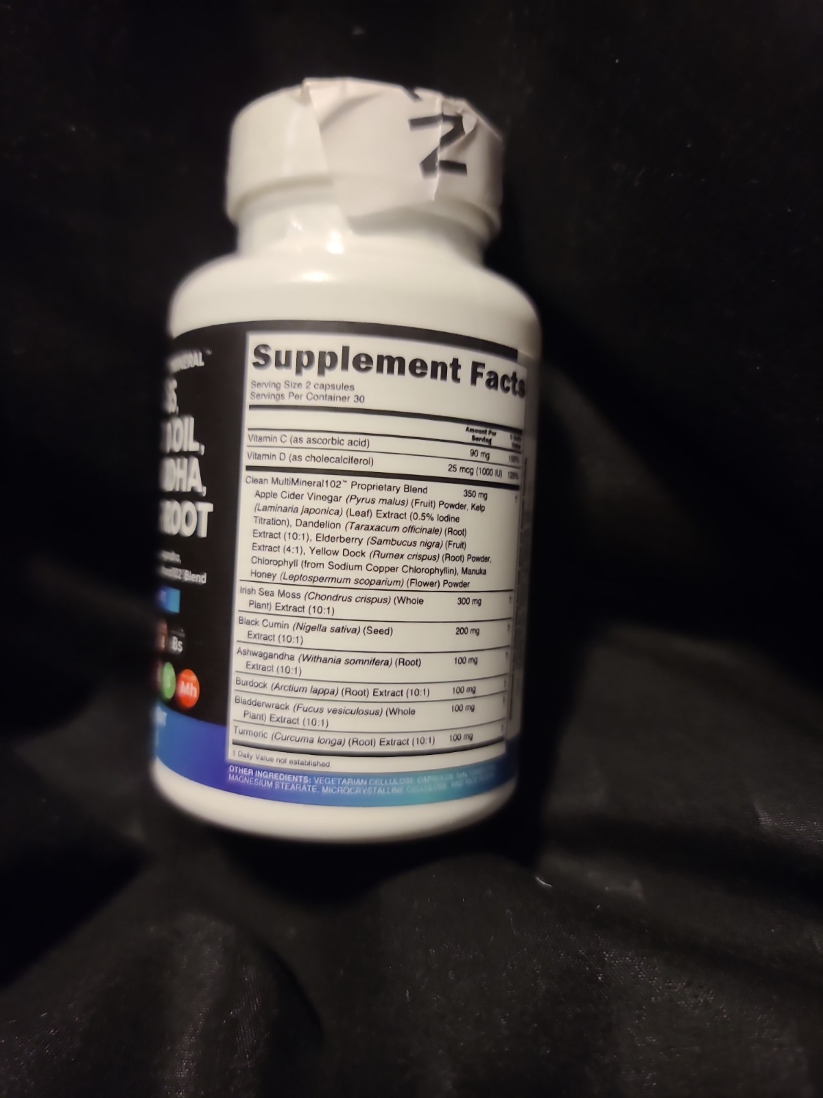 Clean Nutra Sea Moss, Black Seed Oil, Ashwagandha & Burdock Root, 60 Capsules US