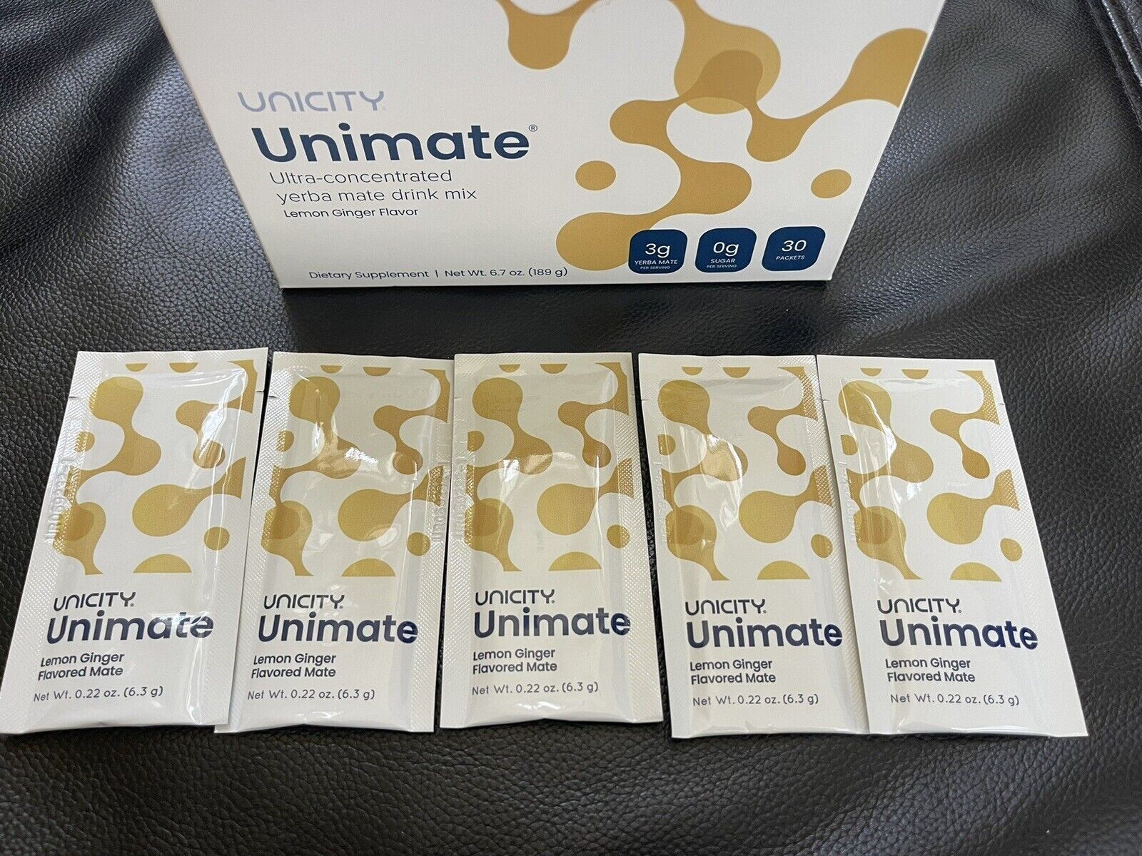 “New” Unicity Unimate Yerba Mate Supplement LEMON GINGER 5 Packets ~ Exp 6/2025