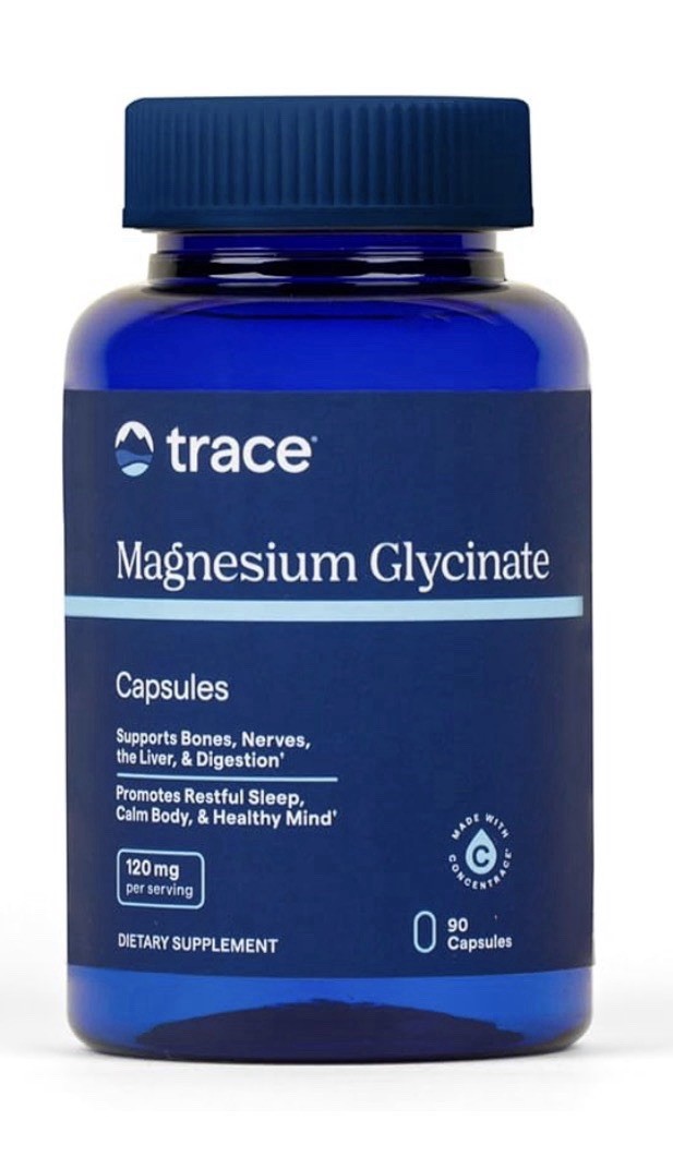Trace Minerals Magnesium Glycinate Gentle Healthy Bones Nerve Mind Sleep 90 Caps