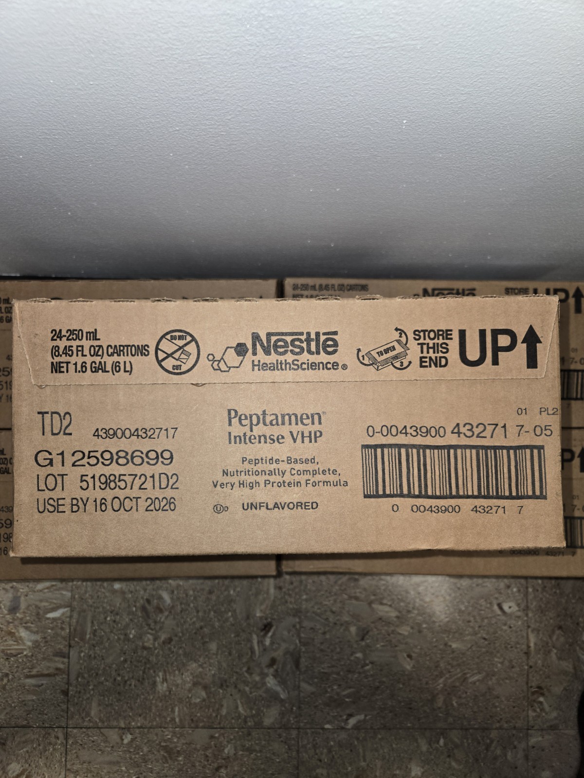 Nestlé Peptamen Intense VHP Case Of(24) 8.45 oz. bottles Unflavored