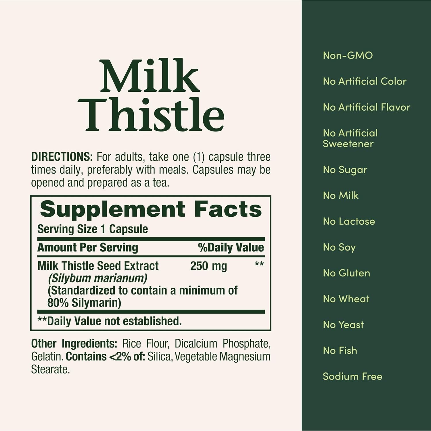 Nature’s Bounty Milk Thistle 250mg 200 Ct – Herbal Supplement for Liver Health