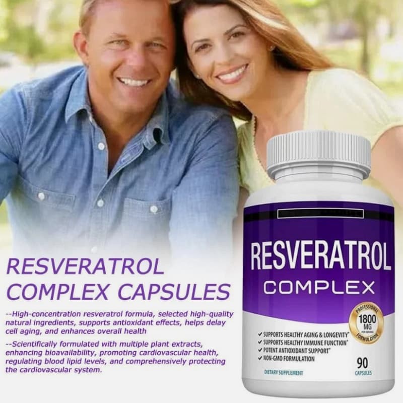 1800Mg Resveratrol Supplement | Trans Resveratrol Complex | 90 Capsules