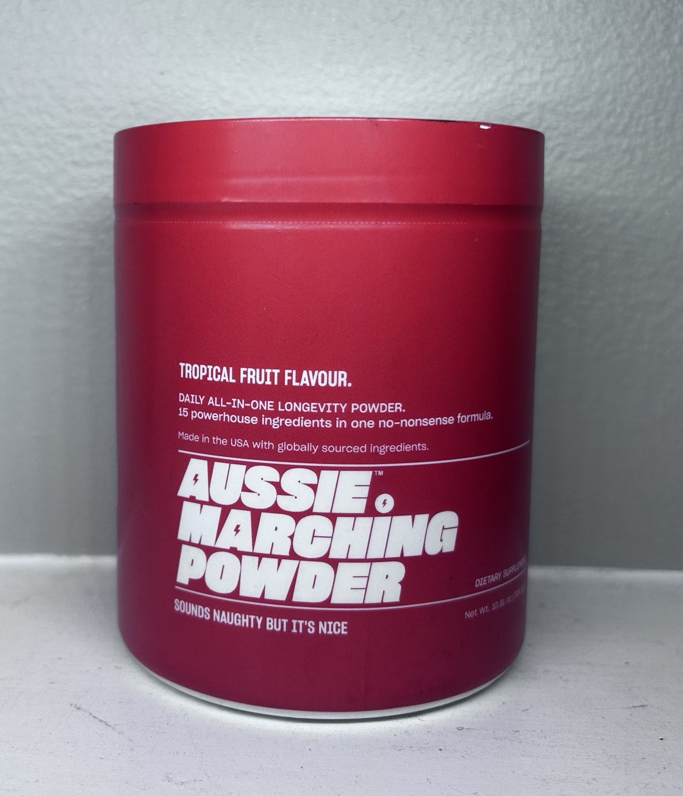 Aussie Marching Powder Tropical Fruit Flavor Supplement Drink Mix- NEW SEALED-