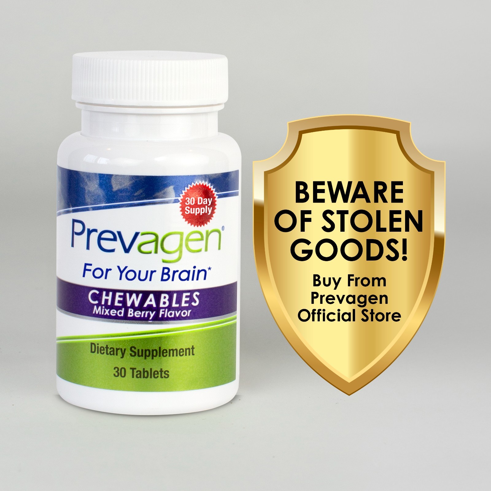 Prevagen Regular Strength 10mg Mixed Berry Chewables – 30 Count