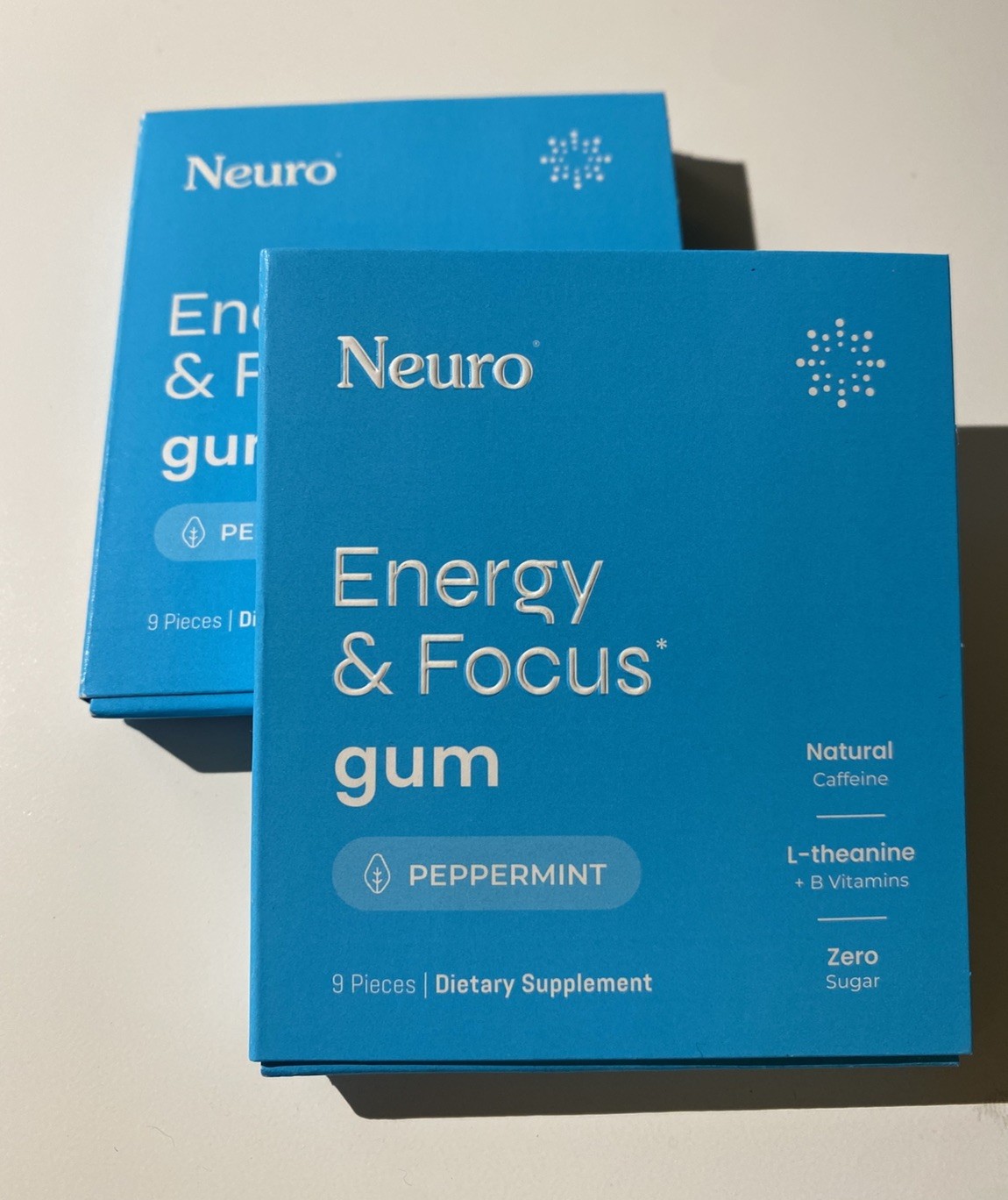 Neuro Gum L-theanine B-12 Nootropics Caffeine 2pk 18 pcs Boost Energy & Focus