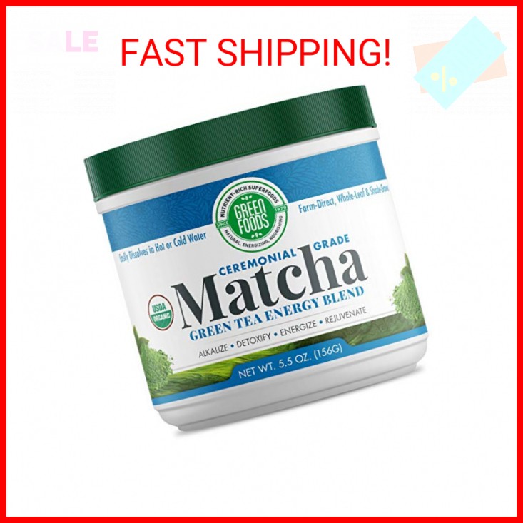 Green Foods Organic Ceremonial Grade Matcha Green Tea from Japan 5.5oz