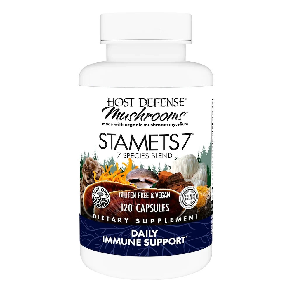 Host Defense Stamets 7 120 Capsules Organic Immune Support Fungi Perfecti
