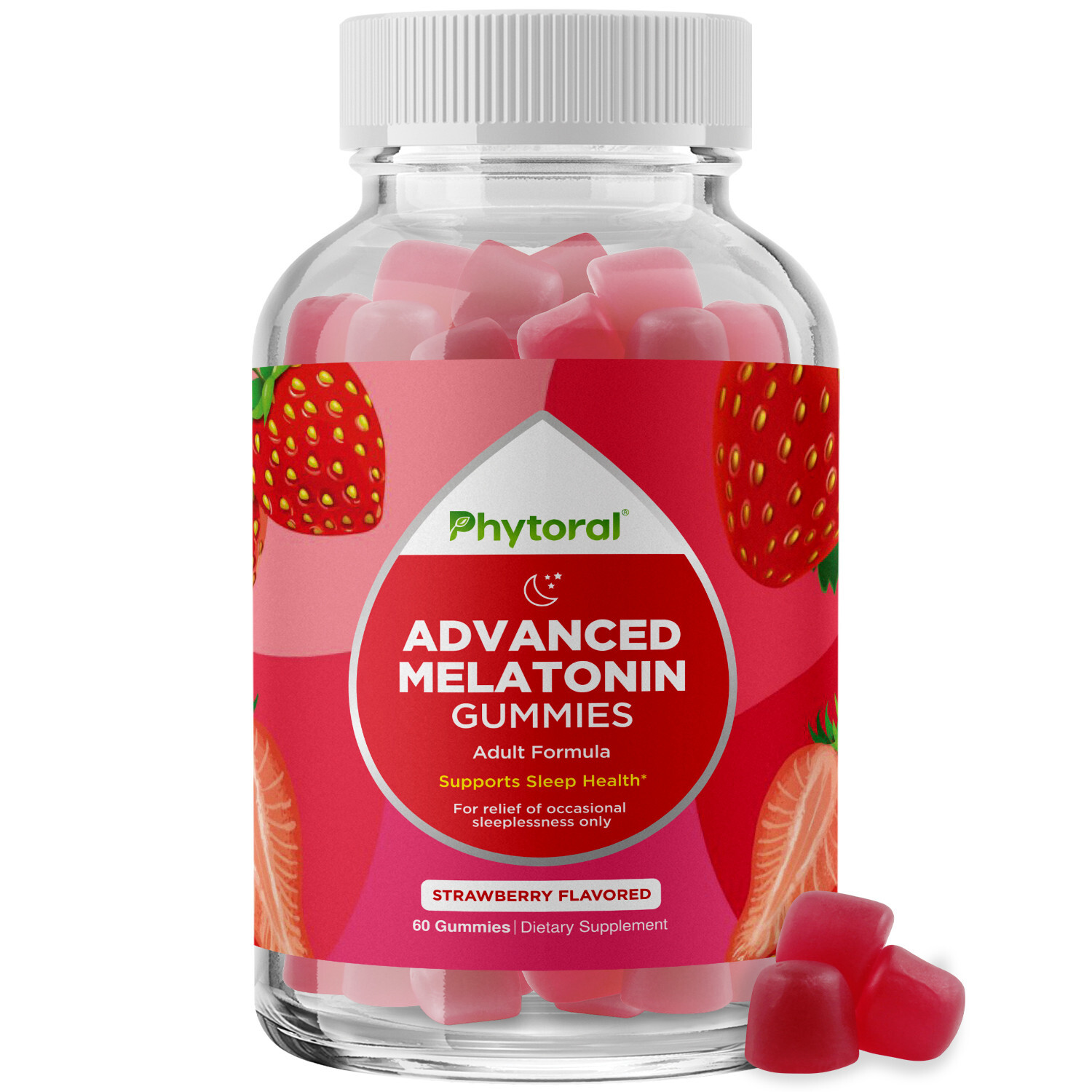 Melatonin Gummy Vitamins Sleep Supplement – Natural 5mg Deep Sleep 60ct