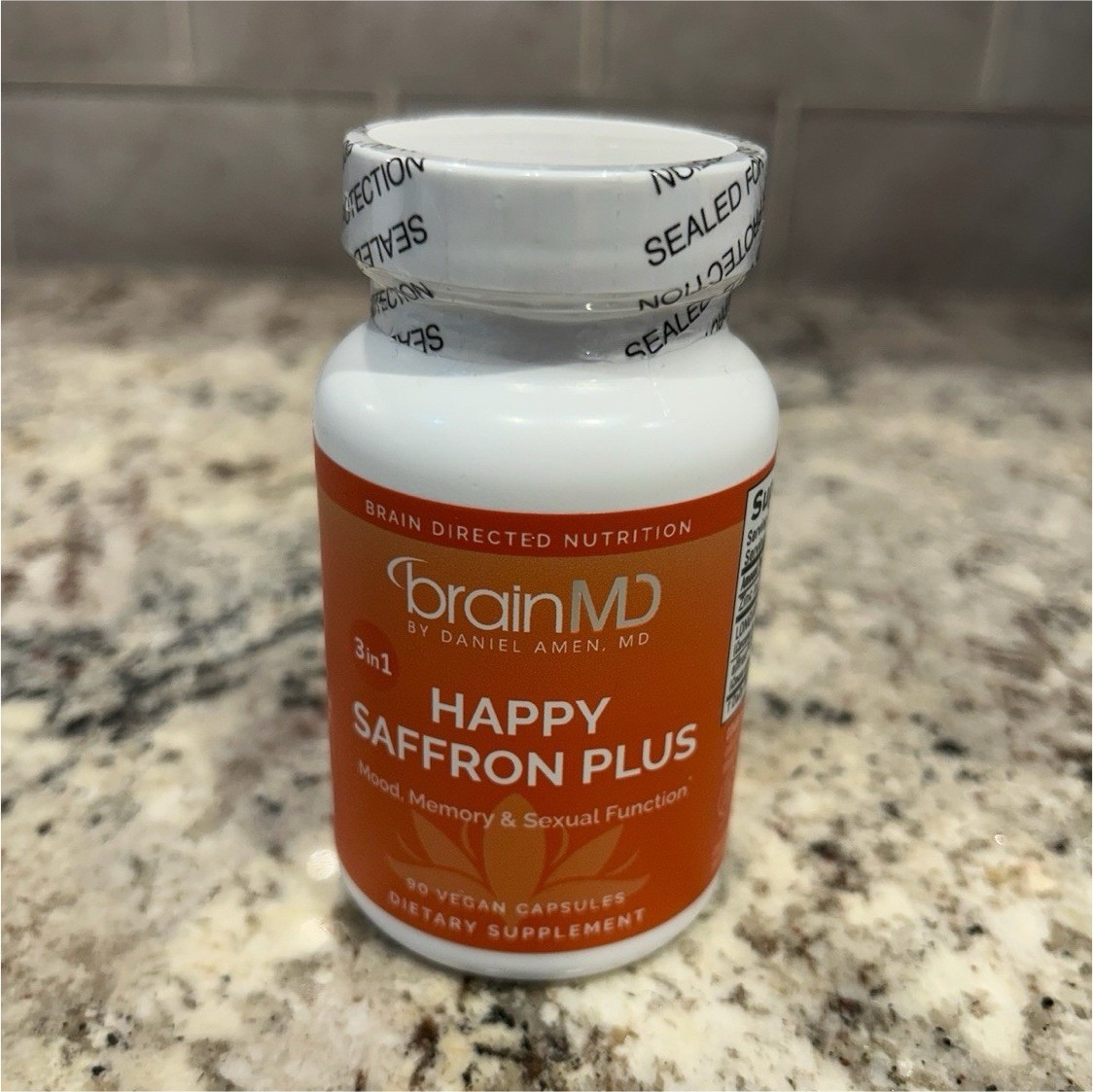 brainMD Happy Saffron Plus Mood & Memory Support Vegan 90 Capsules Supplement