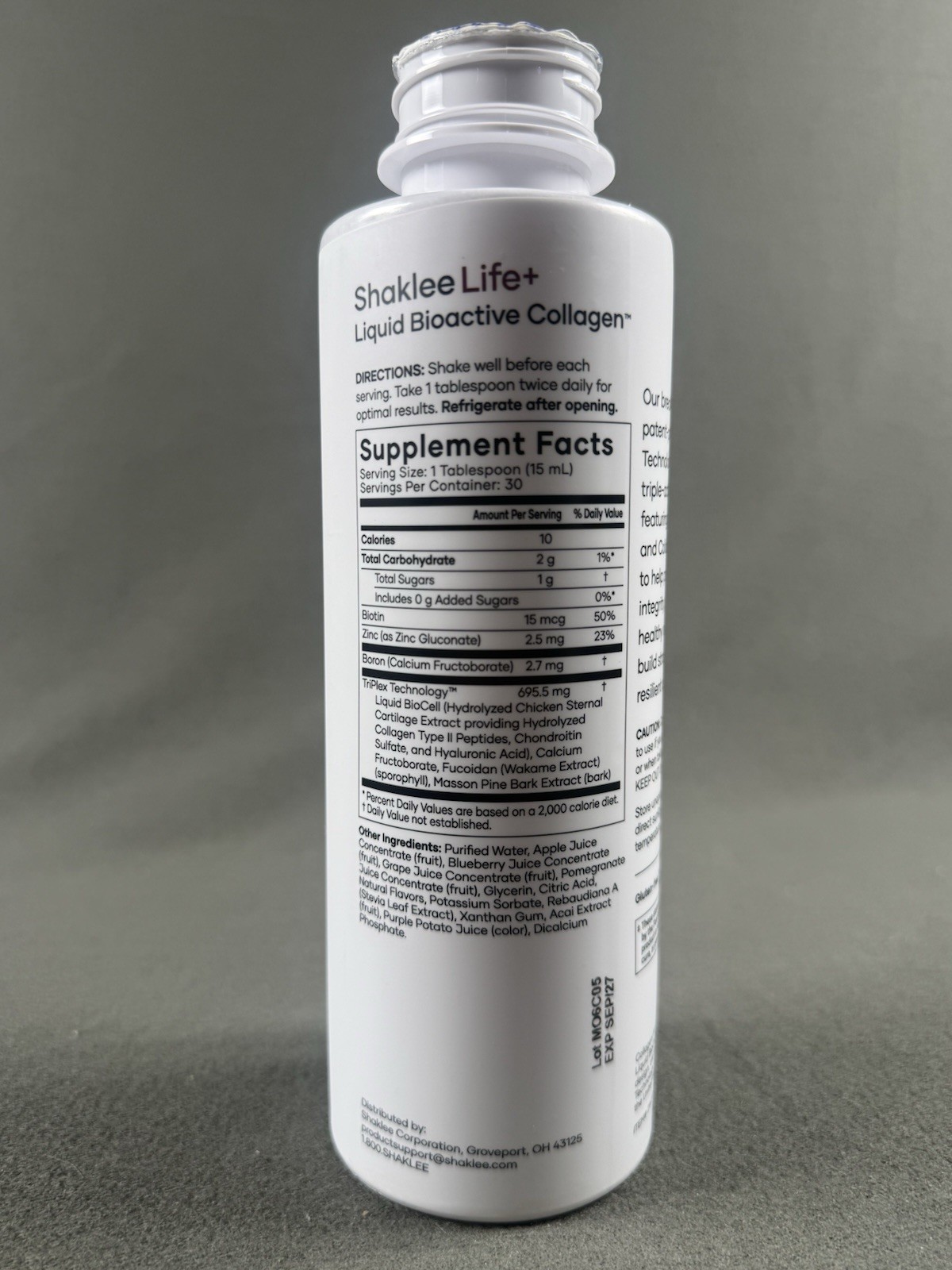(2) Shaklee Liquid BioCell Life+ Bioactive Collagen 15.2 fl oz – Exp 09/2027