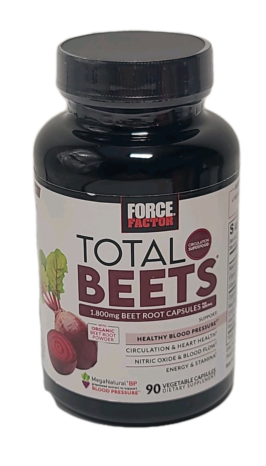 Force Factor TOTAL BEETS Blood Pressure Support• 90 CAPSULES ( Pack of 1 ) 04/29
