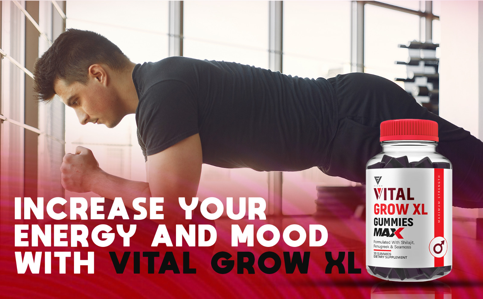 (3 Pack) Vital Grow XL Gummies Male Supplement for Performance (180 Gummies)