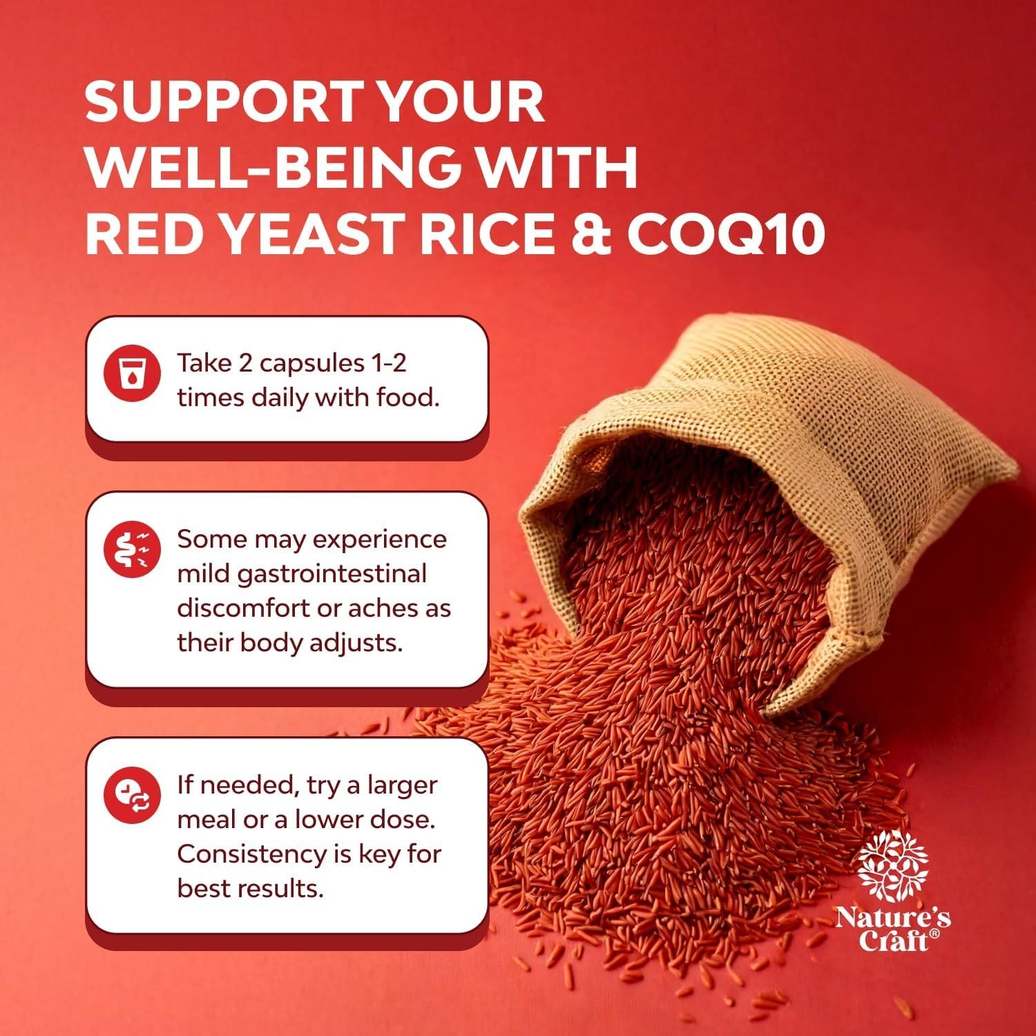 Red Yeast Rice with CoQ10 Supplement – Advanced Healthy 120 Count (Pack of 1)