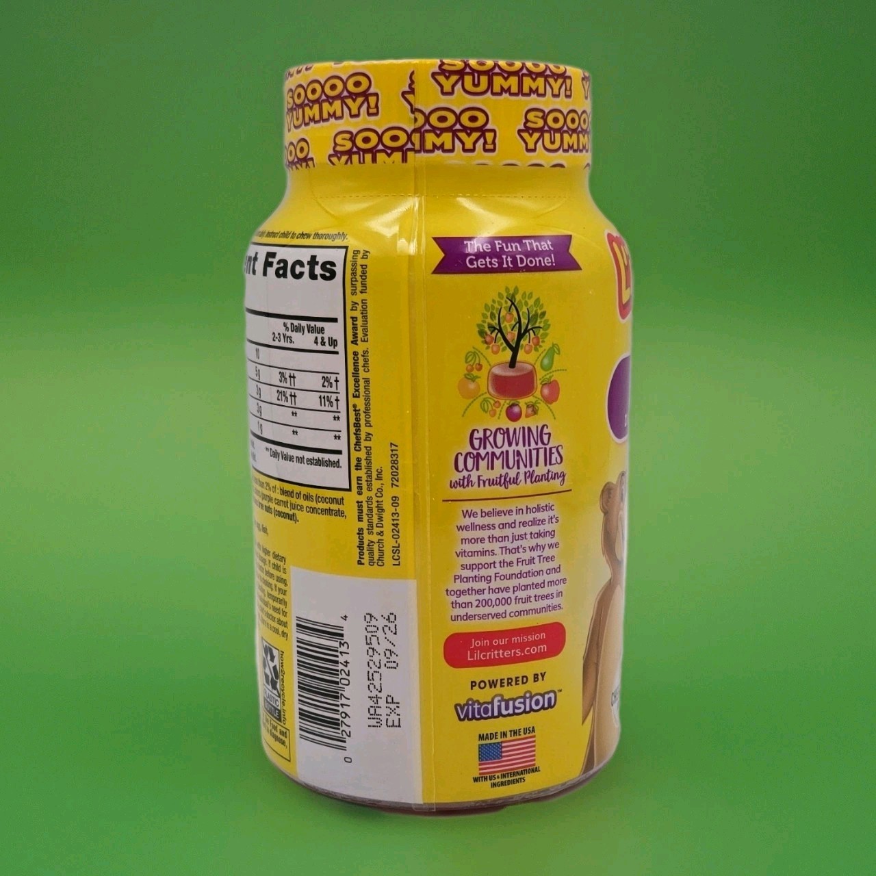 L’il Critters Fiber Digestive Support Sugar Free Gummies Lemon Raspberry 90ct