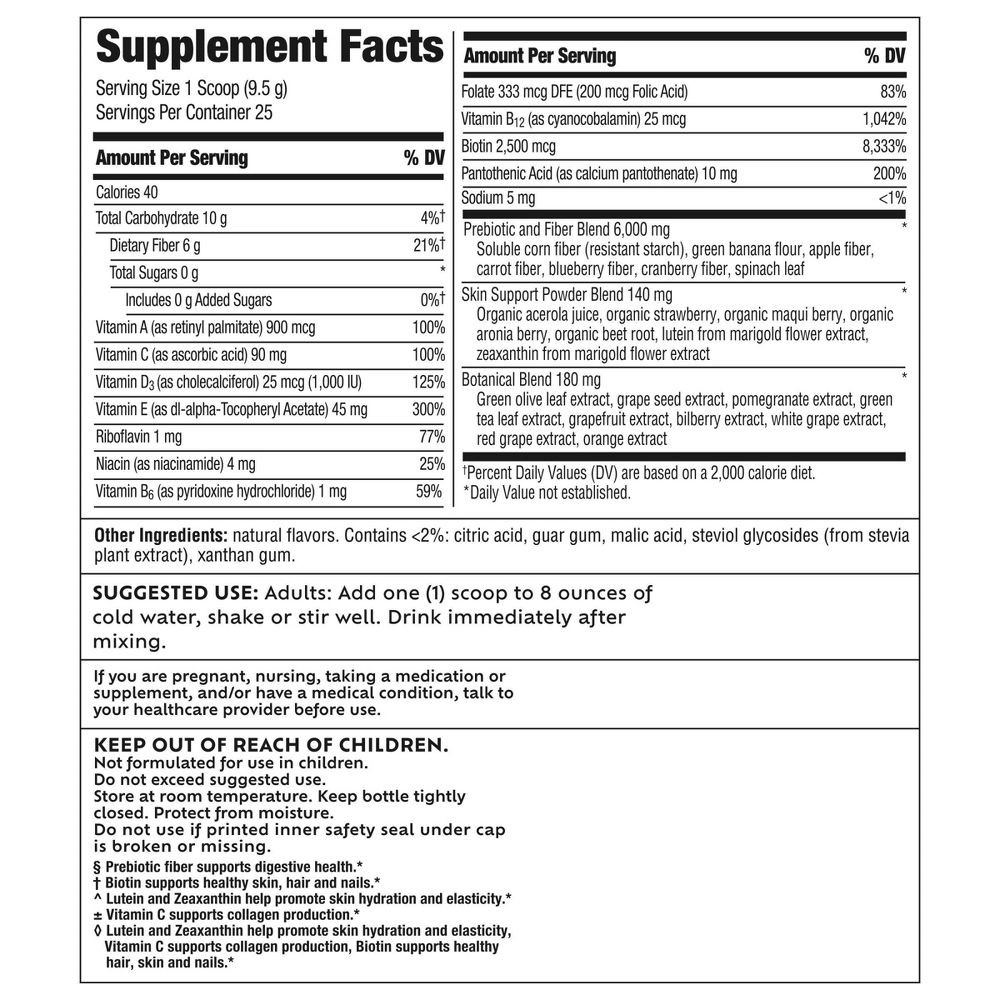 Benefiber Prebiotic Fiber + Superfruits Powder, Strawberry Dragon Fruit, 8.8oz