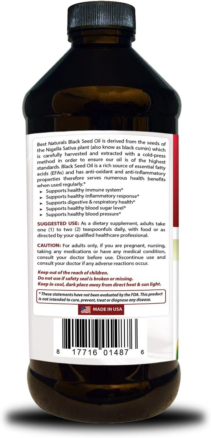 Best Naturals Black Seed Oil 16 OZ