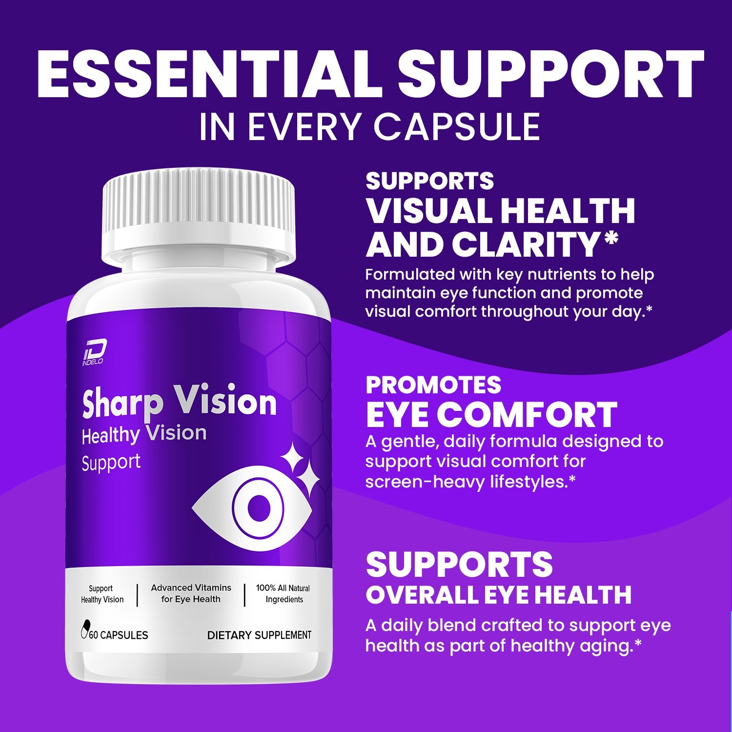 (3 Pack) Sharp Vision Eye Support Supplement – SharpVision Capsules Eye Vitamins
