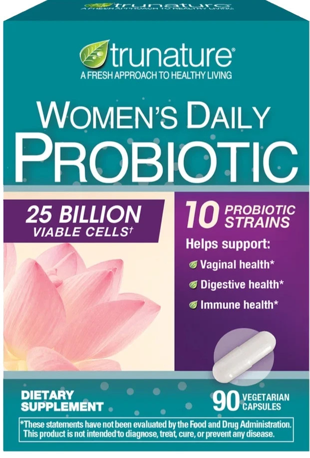 trunature Womens Daily Probiotic 25 Billion CFU 90 Capsules Exp 10/2027