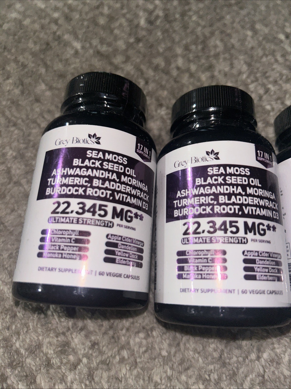 3x Grey Biotics 17 in 1 Supplements 60ct (180 Total) Exp 01/2026