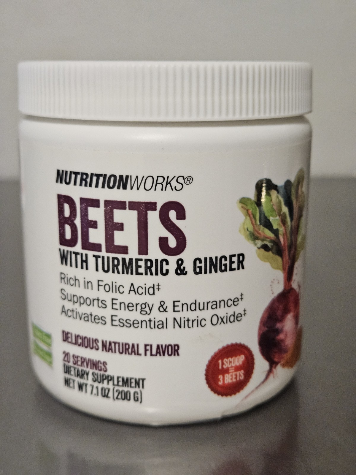 BRAND NEW NUTRITION WORKS BEETS WITH TURMERIC AND GINGER- 30 Servings