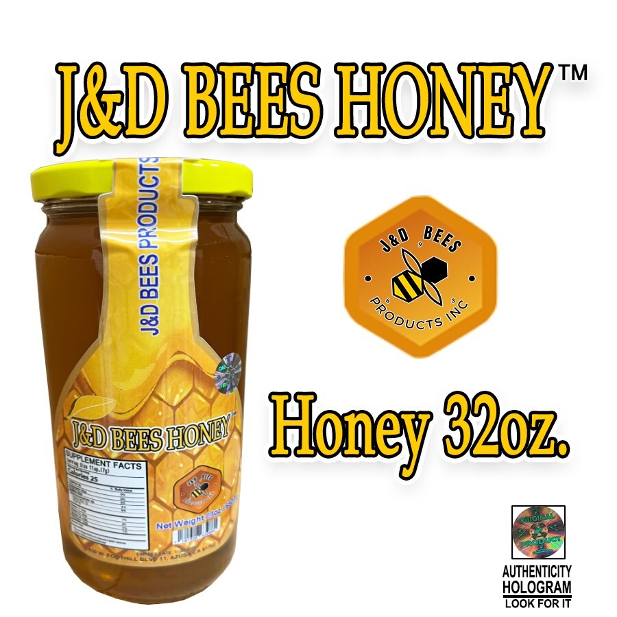 J&D BEES HONEY – Honey 32oz Miel