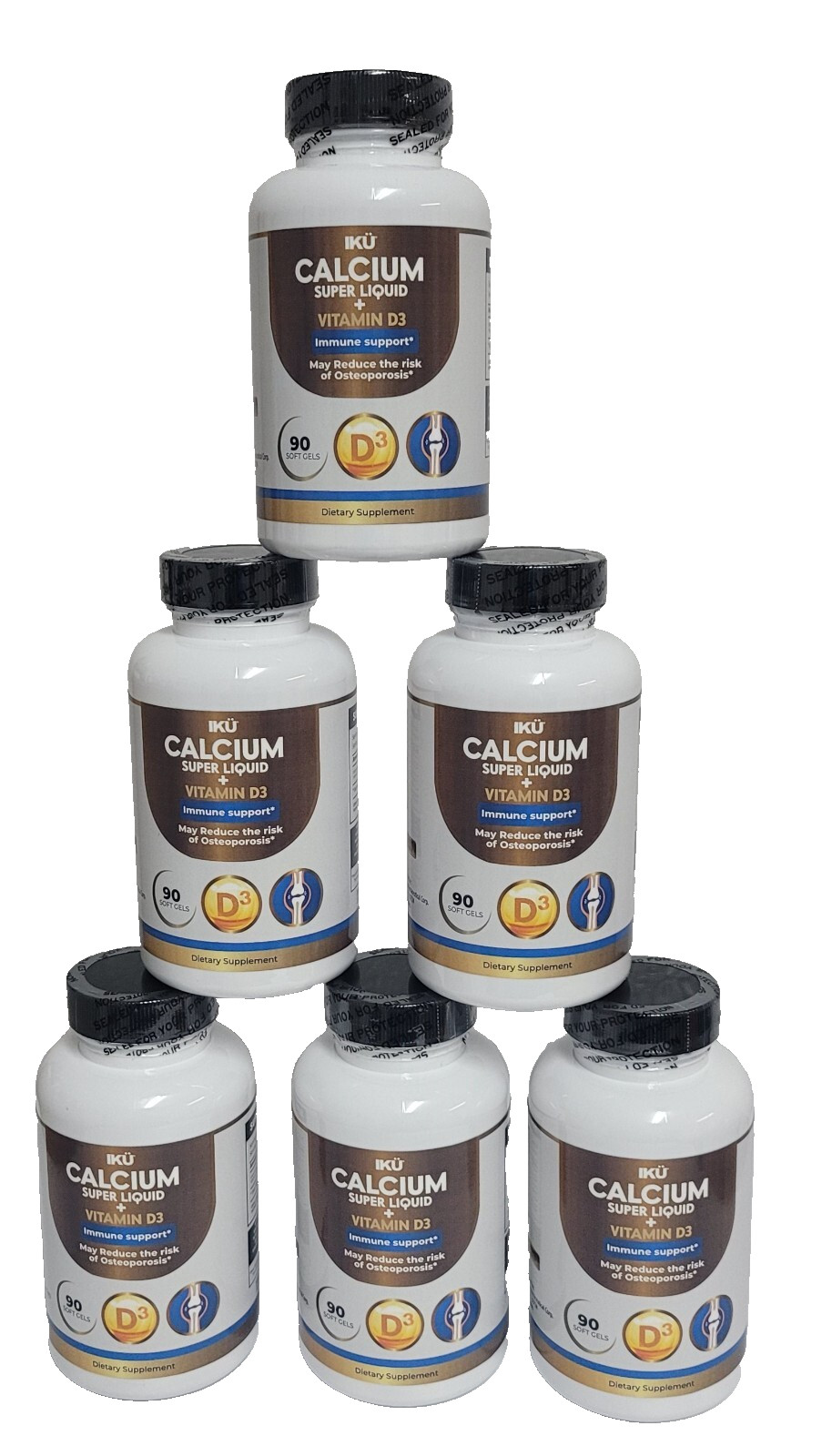 Calcium + Vitamin D3- Supports Bone & Teeth Health- (Two Pack)- 180 Soft gels