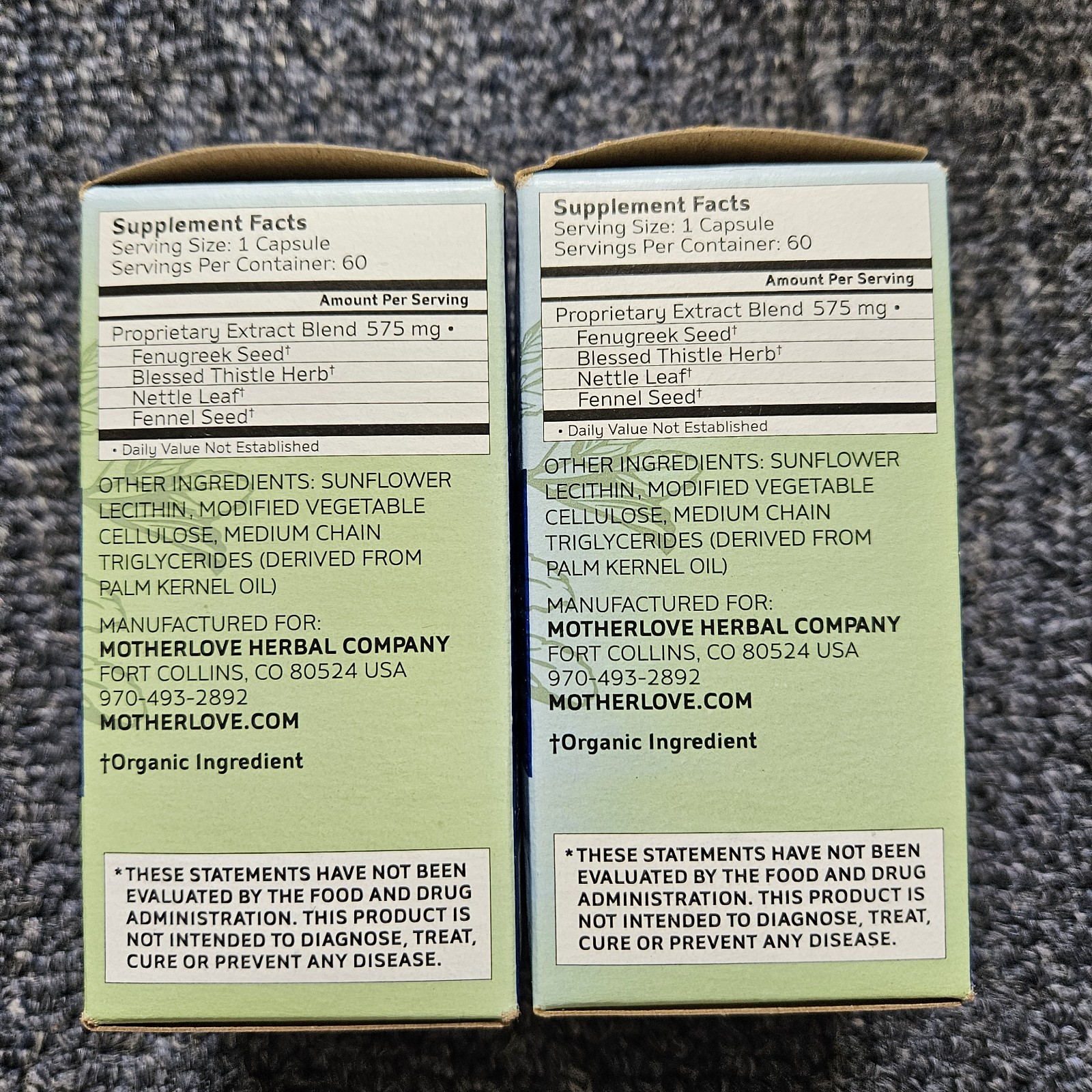 2 MotherLove MORE MILK MORINGA Vegan Supplement (120 Capsules) Exp. 07/2026
