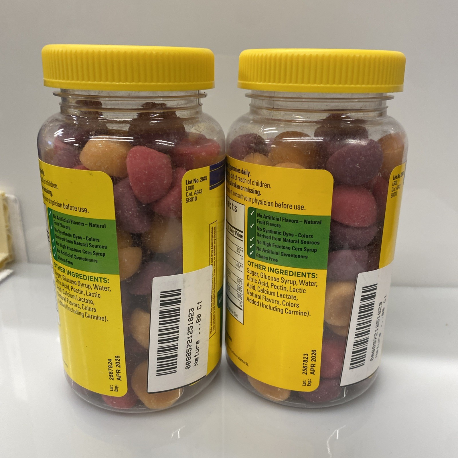 2X Nature Made Calcium Gummies 500 mg Per Serving with Vitamin D3 80 Exp: Read