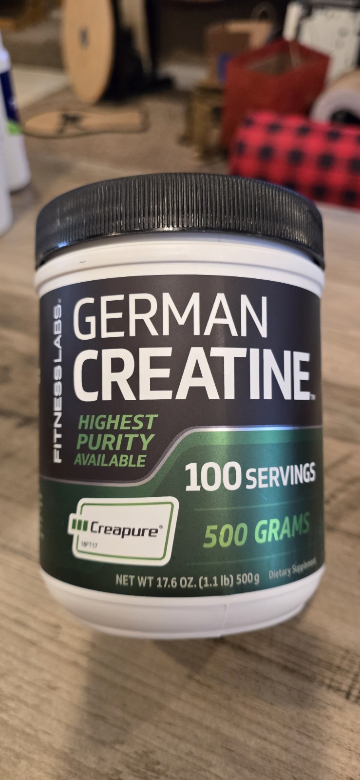 Fitness Labs German Creatine Creapure 500g 100 Servings Unflavored Exp 8/28
