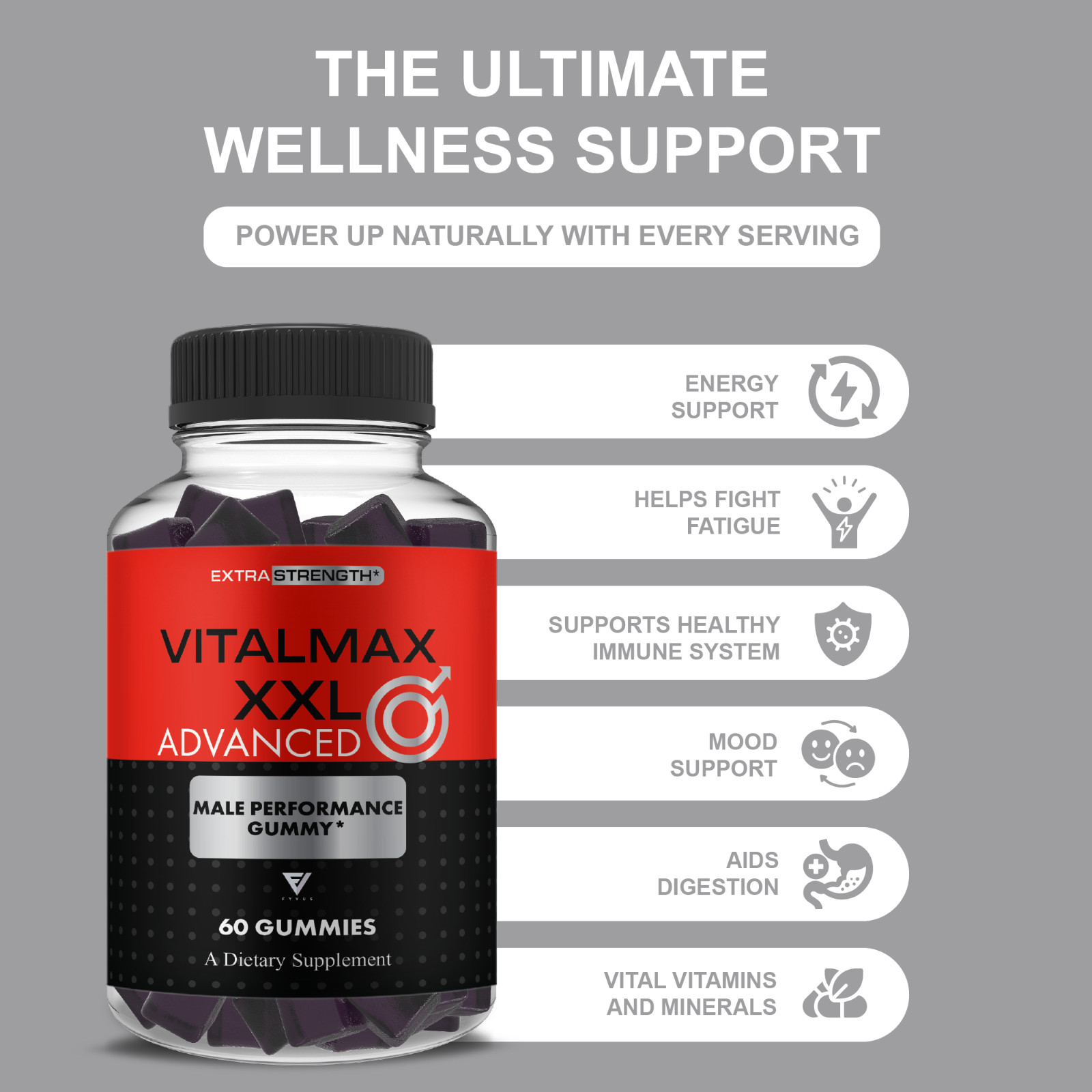 (2 Pack) VitalMax XXL Male Supplement, Vital MaxXXL Advanced (120 Gummies)