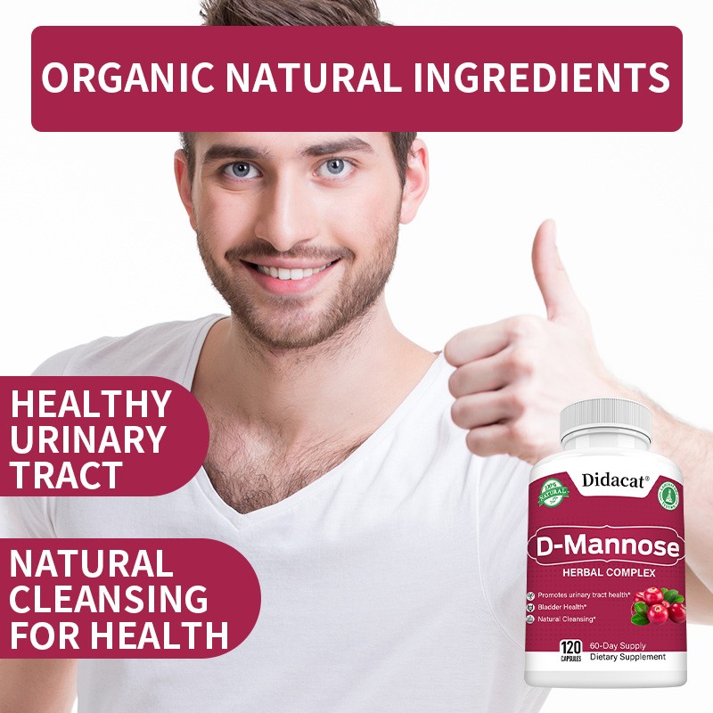 D Mannose Supplements Urinary Tract Cleanse Promotes Bladder Health 120 Capsules