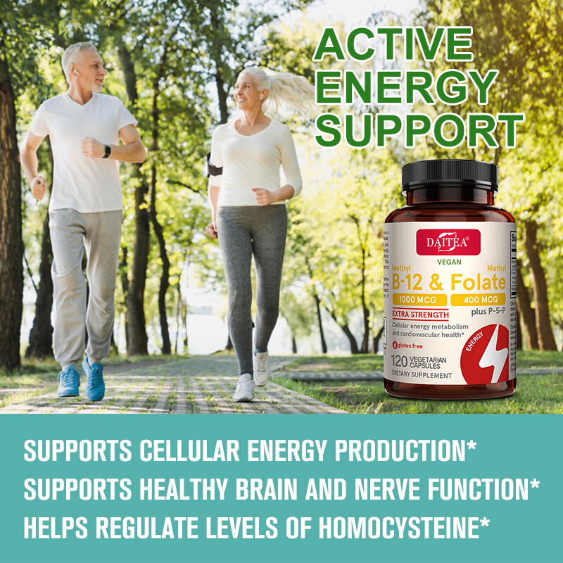 Methyl Folate Support, Methylated Multivitamin for Women & Men w/Vitamin B12 B6