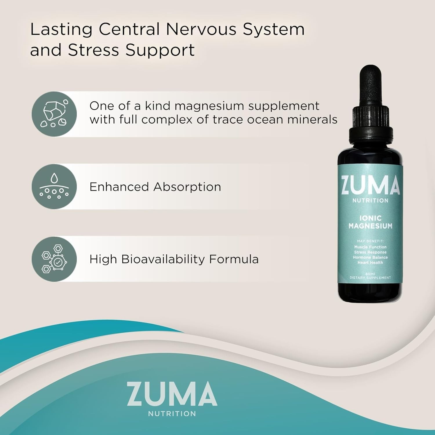 ZUMA Nutrition Liposomal Ashwandha Root Tonic 60 ml Organic Vegan Stress Relief