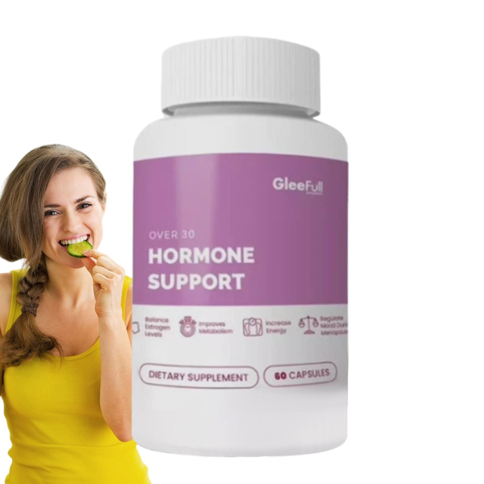 GleeFull Over 30 HORMONE SUPPORT Menopause Supplement For Women Hot Flash Relief