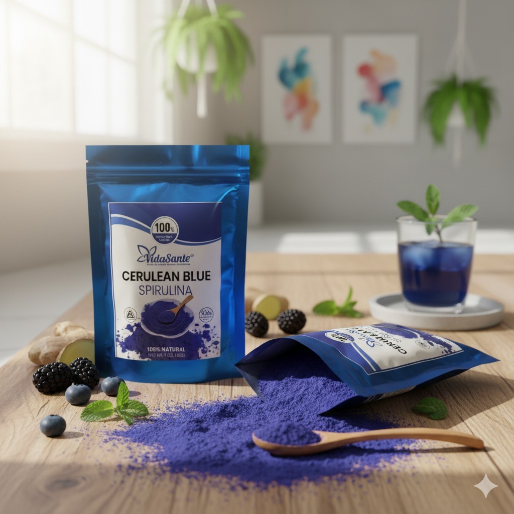 Organic Blue Spirulina Superfood | Antioxidant-Rich Phycocyanin|Vegan – 1 Pouch